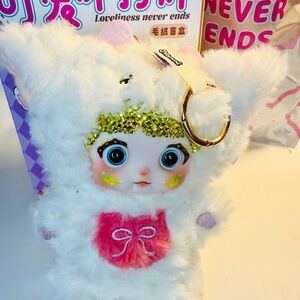 Nommi Plush Doll Keychain-Plush Nommi White Color Changing- Gift for Her